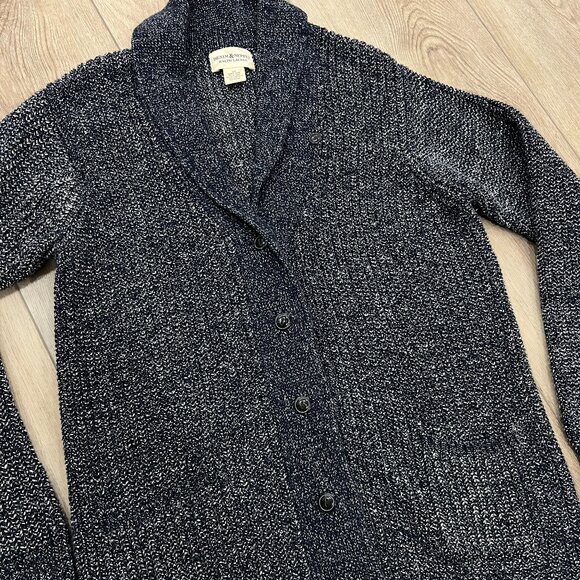 DENIM & SUPPLY Ralph Lauren Navy Blue Shawl Knit Cardigan Sweater sz LARGE L - Picture 1 of 5